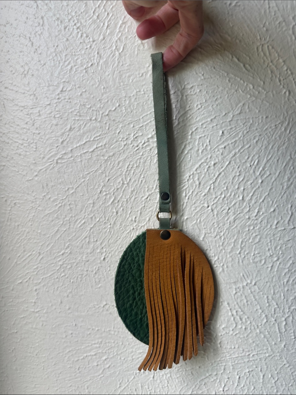 Portland Leather Picasso Tassel Layered Fringe Purse Charm in Toucan - Picture 4 of 7